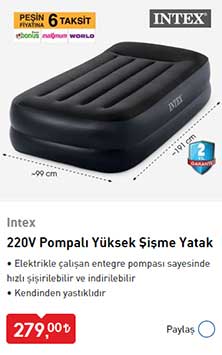 220V Pompalı Yüksek Şişme Yatak